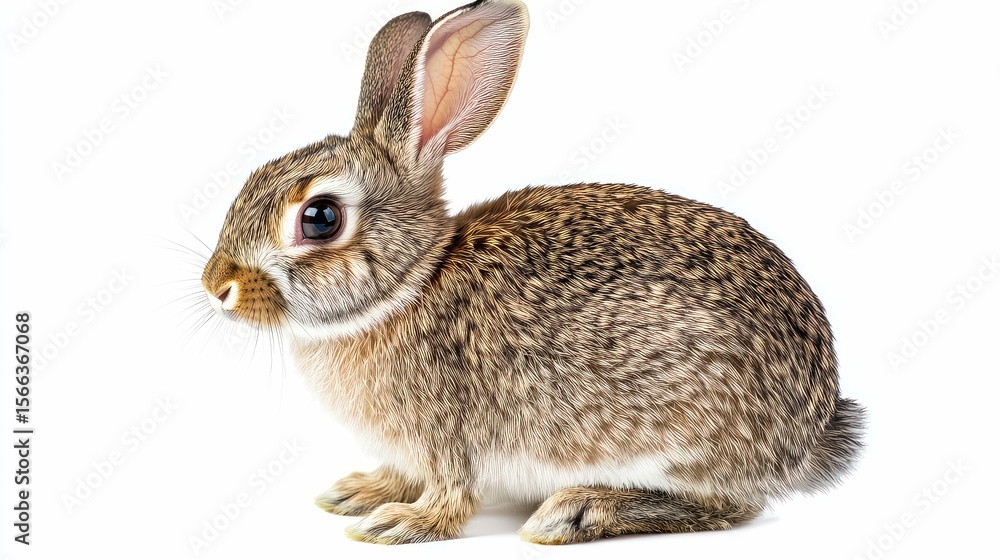 Fototapeta premium style rabbit isolated on white