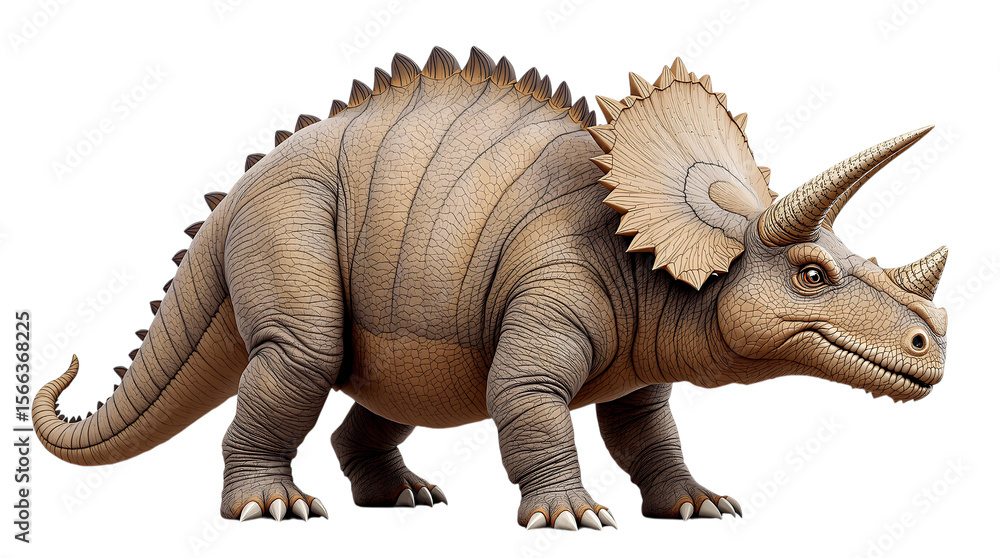 Fototapeta premium Tyrannosaurus rex dinosaur 3D render isolated standing on white background