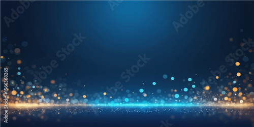 Abstract blue winter wonderland with glowing stars and delicate snowflakes, perfect for a cold holiday design