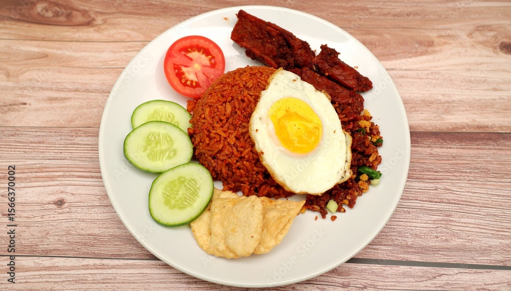 Indonesian Red Fried Rice A Vibrant Culinary Delight Indonesian Red Fried Rice A Vibrant Culinary Delight