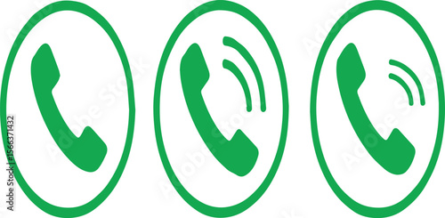 Phone & Telephone Icon Set: Modern Call Symbols Vector Illustrations for Apps, Websites & UI Design