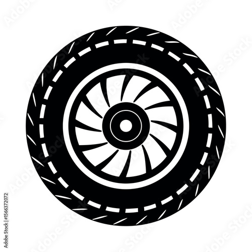 Motorcycle Tire Wheel Vector Design