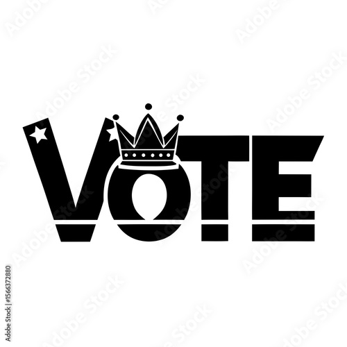 Sticker design of vote