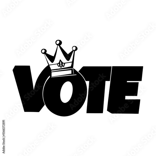 Sticker design of vote