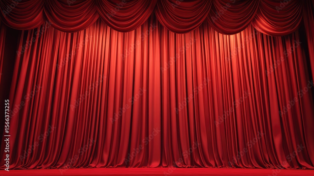 Fototapeta premium photo red theater curtains