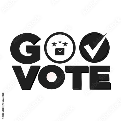 Sticker design of vote
