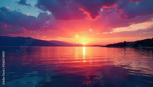 Wallpaper Mural Serene Sunset Lagoon in Europa Calm Waters Reflecting Vibrant Sky Colors, Idyllic Travel Landscape Torontodigital.ca