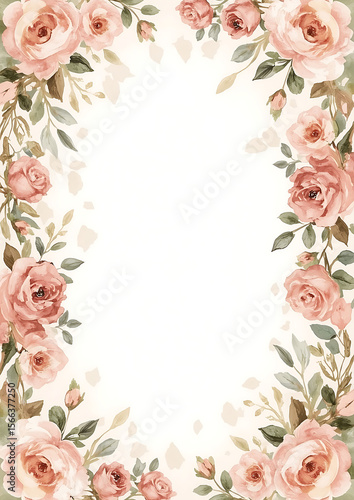 Watercolor Flower A4 Frame

