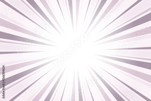 Rose quartz gray sunburst background. Abstract sun light rays background. Comic ray backdrop.