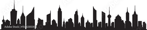 Urban Skyline Black Silhouette