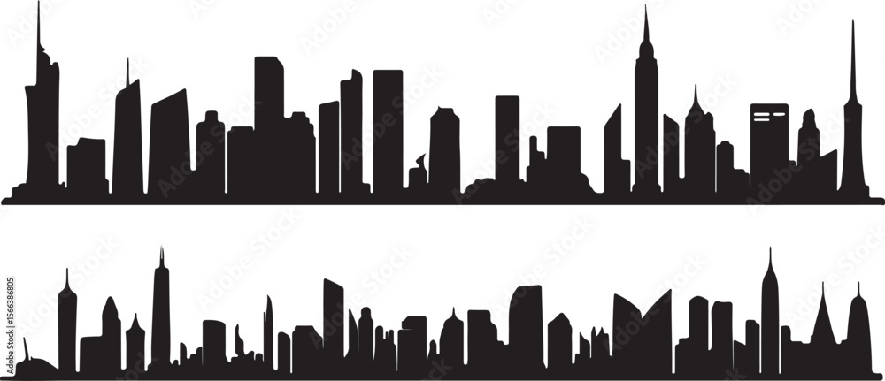 Fototapeta premium Modern Cityscape Outline