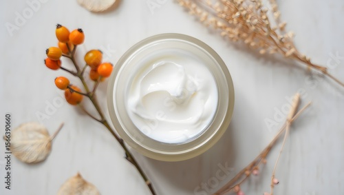 Organic skincare cream product photography for beauty blog and social media content