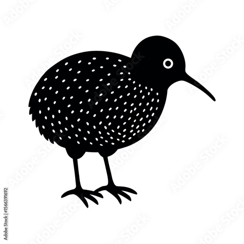 Little Spotted Kiwi Bird Vector