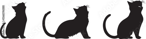 Black Cat Silhouettes Set