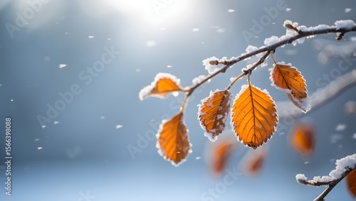 Winter frost on leaves wallpaper hd background for desktop and mobile screensavers