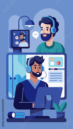 A woman is working at a counter with many bottles and jars. She is smiling and she is enjoying her work. The scene is set in a green room with plants and a potted plant in the background