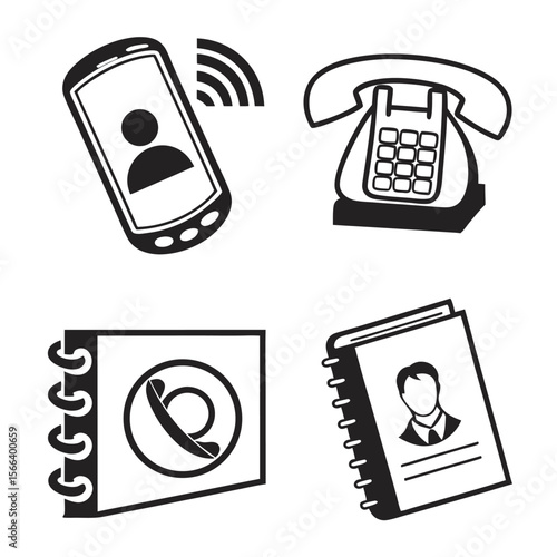 Business communication icons collection