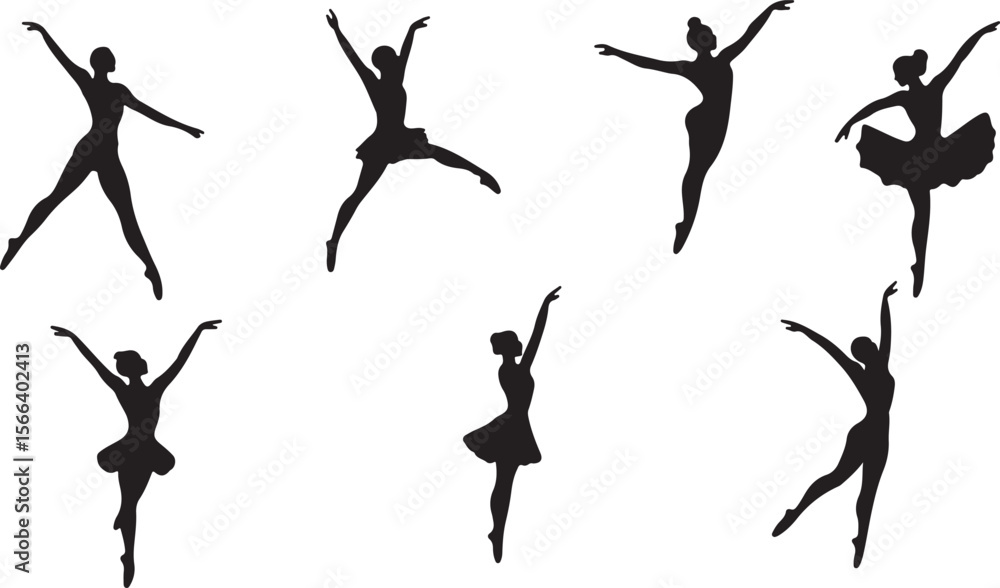 Fototapeta premium Ballet Dancer Silhouettes