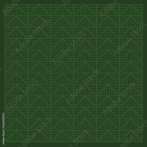 seamless square with zigzag patterns line art. vector art with simple zigzag lines in green