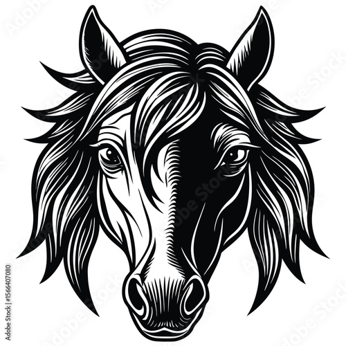 Horse head graphic art