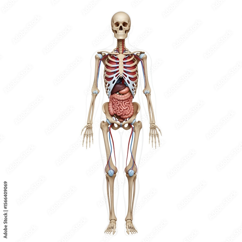 Fototapeta premium human skeleton isolated on white