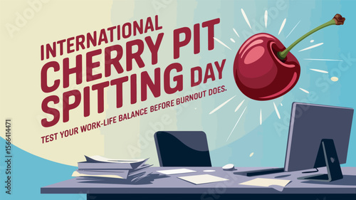 International Cherry Pit Spitting Day Fun Office Break Fruit Challenge