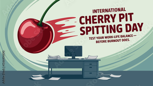 International Cherry Pit Spitting Day Fun Office Break Fruit Challenge