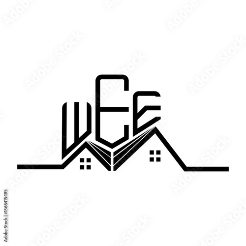 WEE Real State logo design, WEE simple and modern logo. WEE luxurious alphabet design
