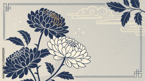 Vintage floral background vector illustration with a seamless pattern of flowers, leaves, and natural decoration perfect for summer designs and wedding invitations