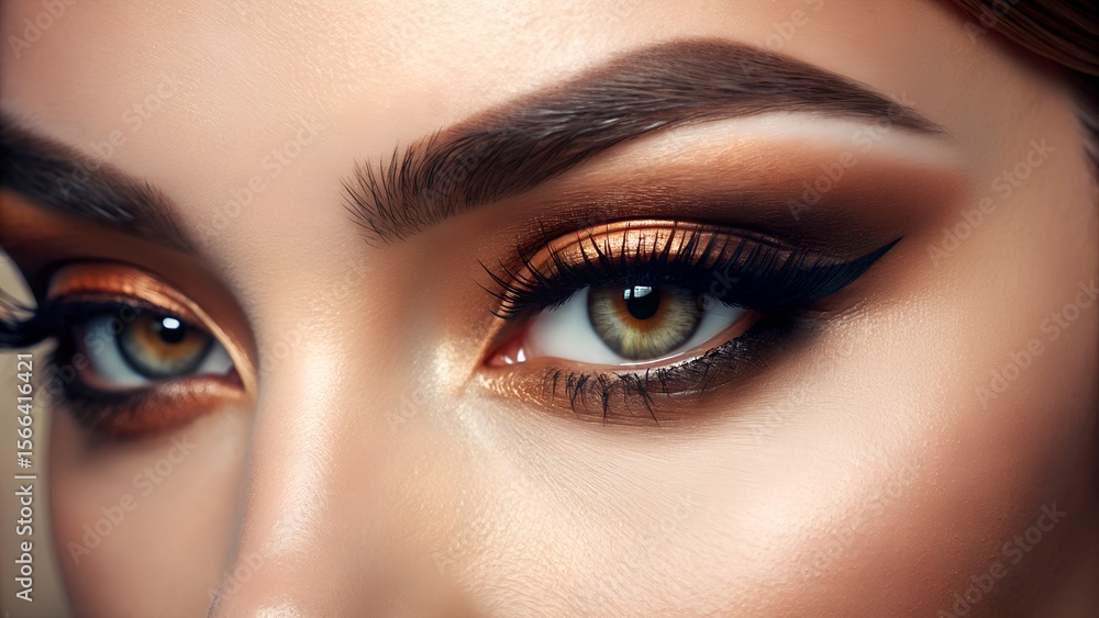 Obraz premium Glamorous Smokey Eye Makeup for Special Occasions,Bold and Elegant Beauty Look new 2025 trendy