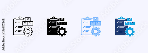 Materials Specification Icon Set Multiple Style Collection