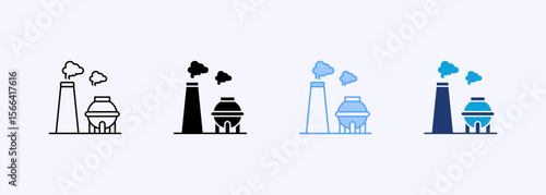 Natural Gas Icon Set Multiple Style Collection