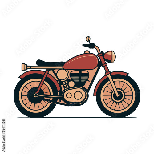 retro scooter vector illustration icon isolated on white background