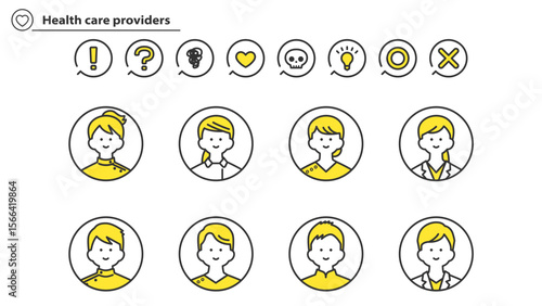医療従事者　人物アバターセット 2c