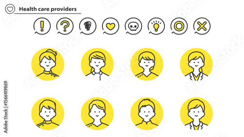 医療従事者　人物アバターセット 2c