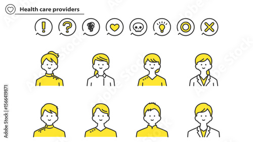 医療従事者　人物アバターセット 2c