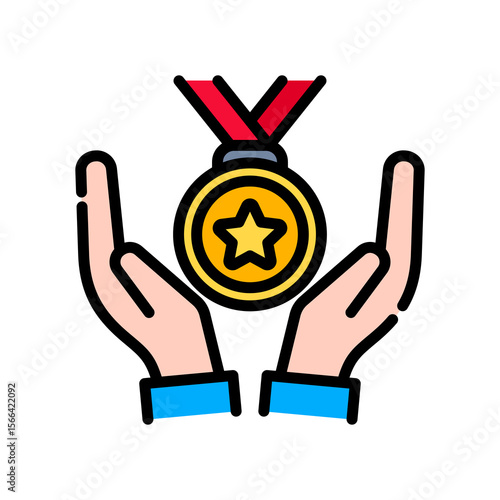 Excellence lineal color icon