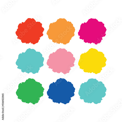 Colorful Watercolor Backgrounds Vector Set with Abstract Design Elements and Textures