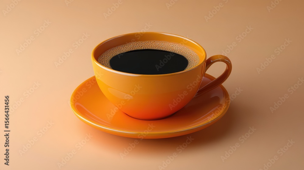 photo orange coffee cup photo orange coffee cup