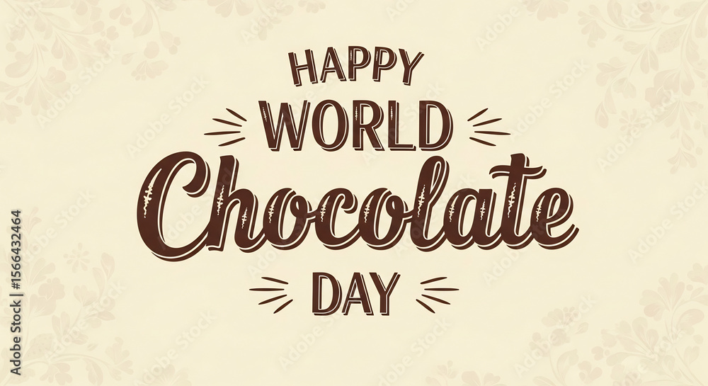 Obraz premium Happy World Chocolate Day Vector Illustration