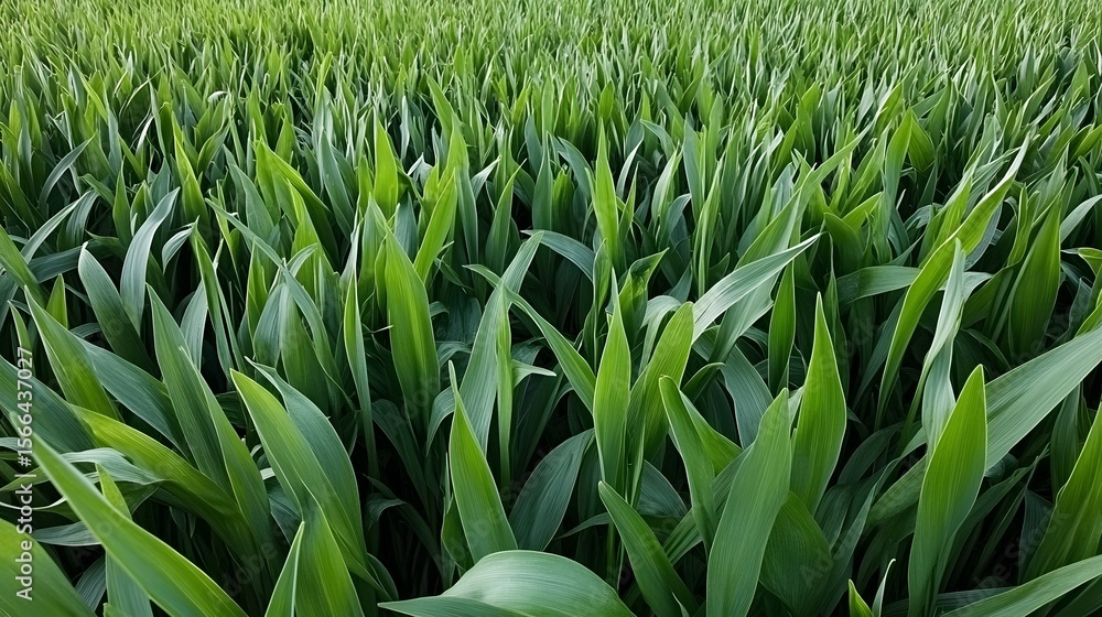 Obraz premium Lush Green Field of Tall Grass Blades