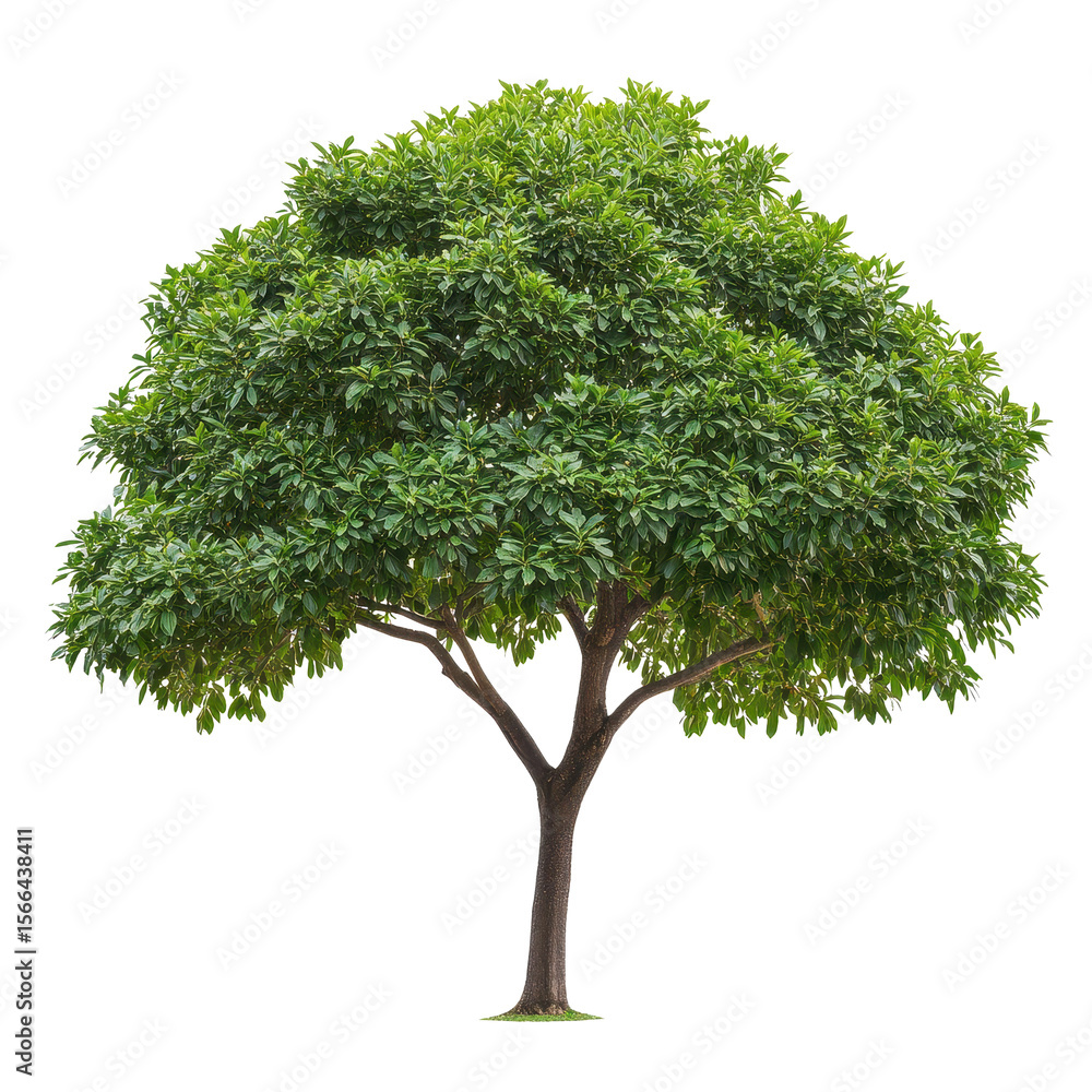Tree with lush green foliage isolated on Transparent background highlighting natures beauty, Tree isolated on PNG background Tree with lush green foliage isolated on Transparent background highlighting natures beauty, Tree isolated on PNG background