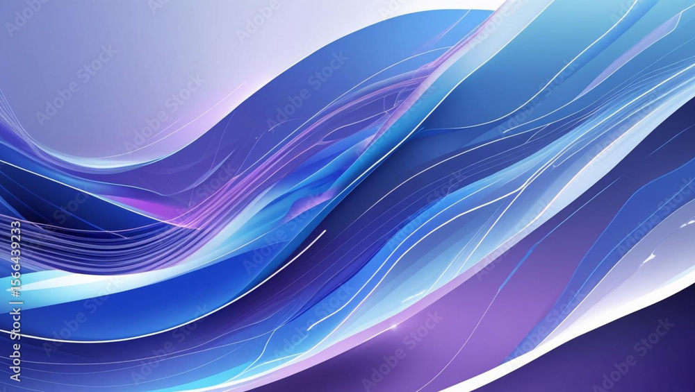 Abstract Blue Line Movement, Abstract Wave Line, Light Technology Background, Copy Space..., Abstract Blue Line Movement, Abstract Wave Line, Light Technology Background, Copy Space...,