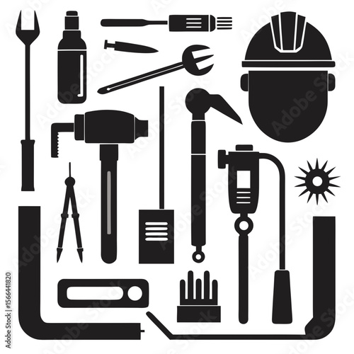 Perfect Vector Collection Of Welding Tools Silhouettes For Use Graphics Websites And Apps Designs On White Background