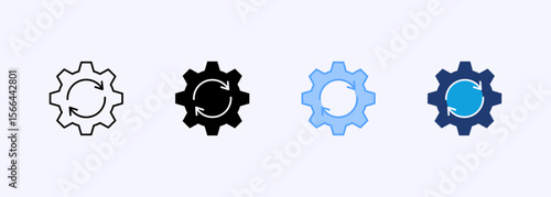 Automation Icon Set Multiple Style Collection