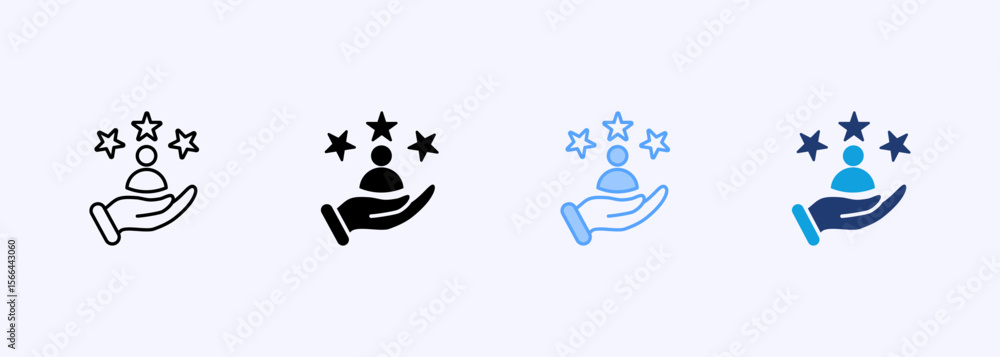 Fototapeta premium Customer Satisfaction Icon Set Multiple Style Collection