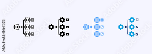 Process Icon Set Multiple Style Collection