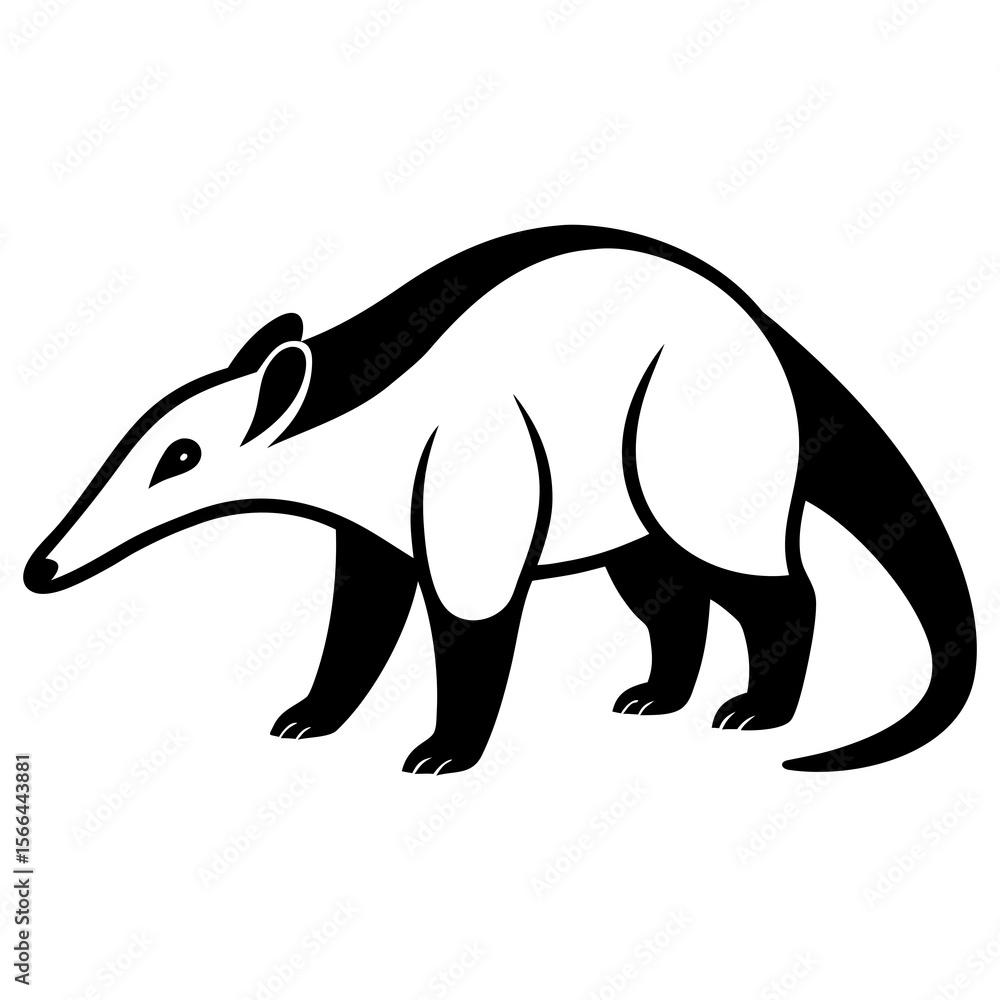 Fototapeta premium Anteater on white background