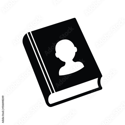 Black and white book with a person silhouette on cover