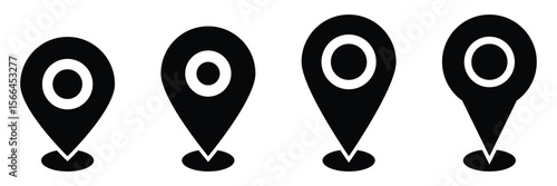 Location or map pin icon symbol. Vector illustration